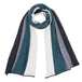 Ladies Lambswool Block Stripe Scarf in Burnt Lugano