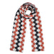 Ladies Lambswool Hexagon Scarf in Burnt Orange