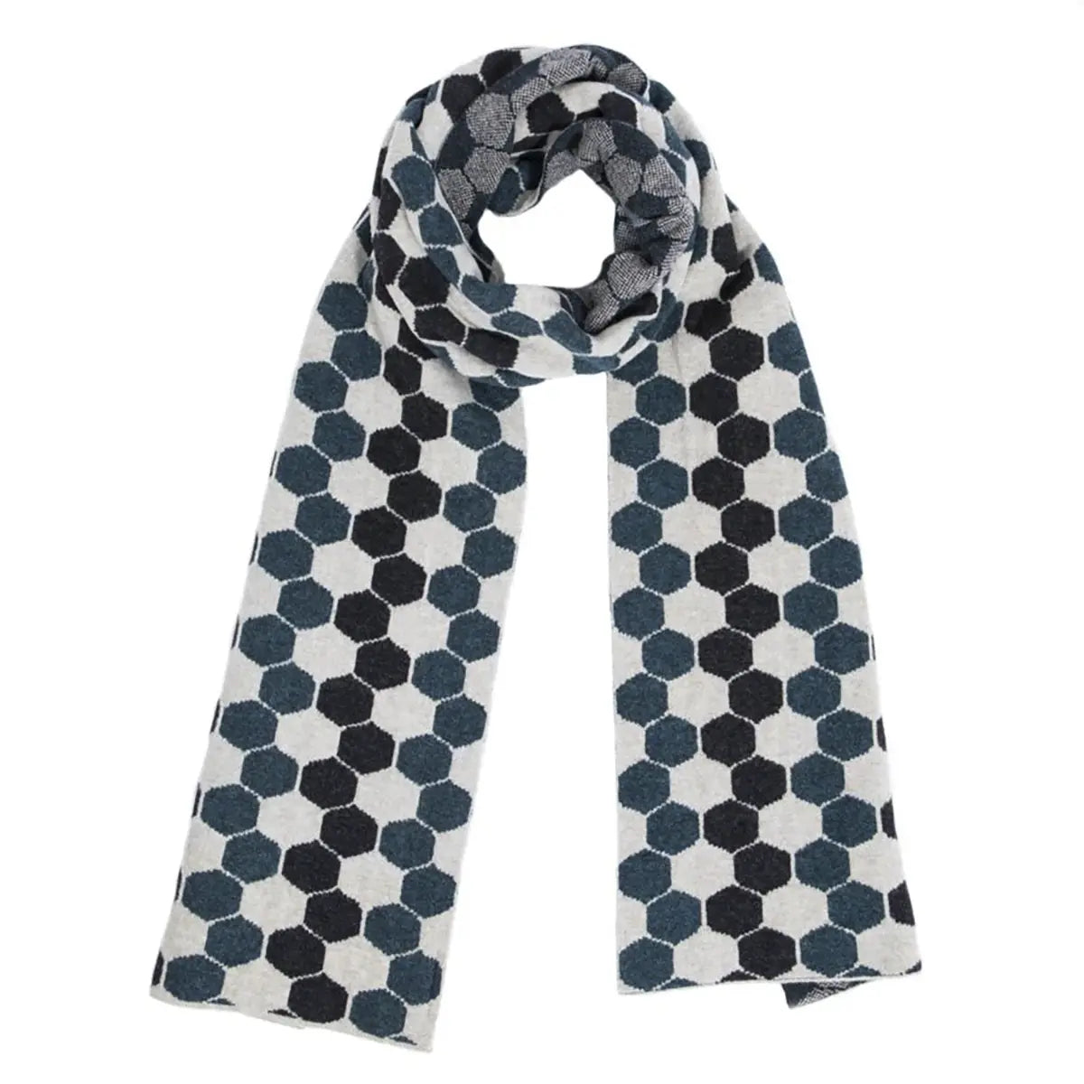 Ladies Lambswool Hexagon Scarf in Lugano