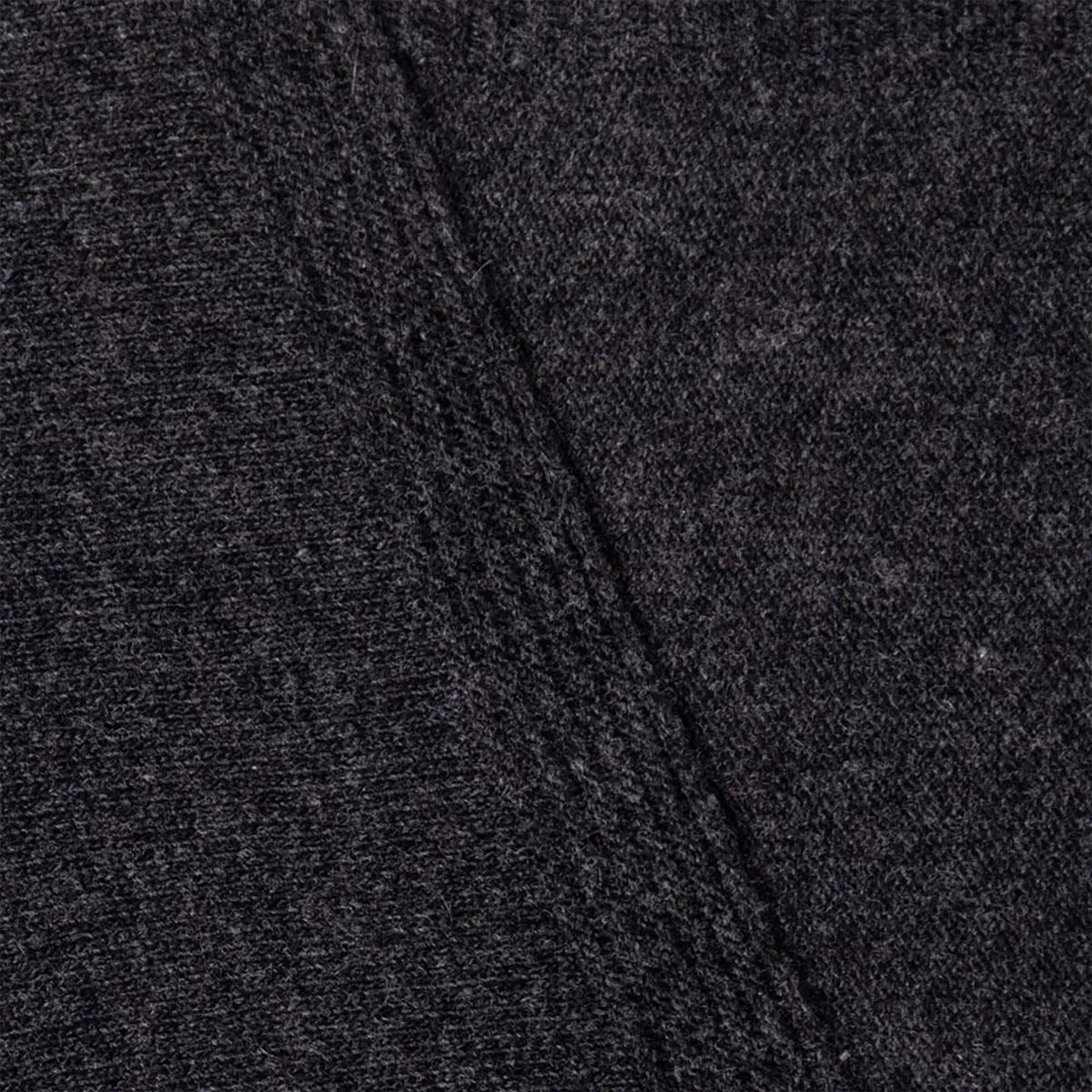 Ladies Lambswool Plain Knit Scarf in Charcoal