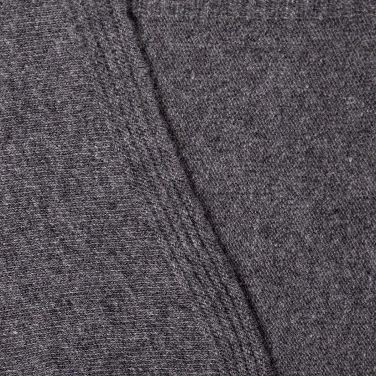 Ladies Lambswool Plain Knit Scarf in Derby Grey