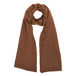 Ladies Lambswool Plain Knit Scarf in Hazelnut