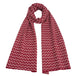 Ladies Zig Zag Wool Scarf in Burgundy