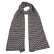 Ladies Zig Zag Wool Scarf in Slate Grey
