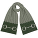 Lambswool Snaffle Bit Scarf in Moss
