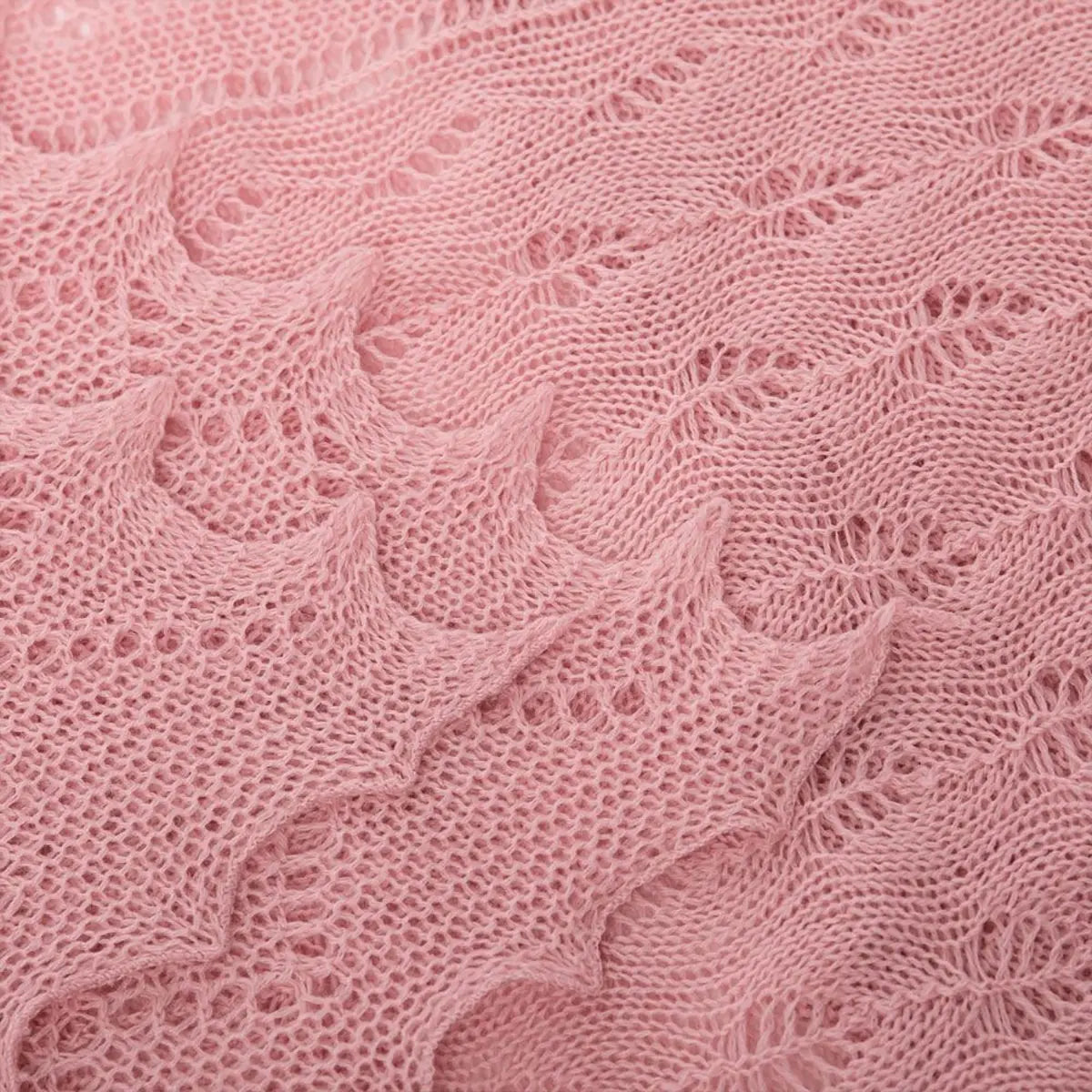 Classic Shetland Style Merino Wool Shawl Detail