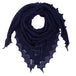 Classic Shetland Style Merino Wool Shawl in Navy