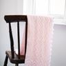 Folded Pink Lacy Acrylic Receiving Shawl 