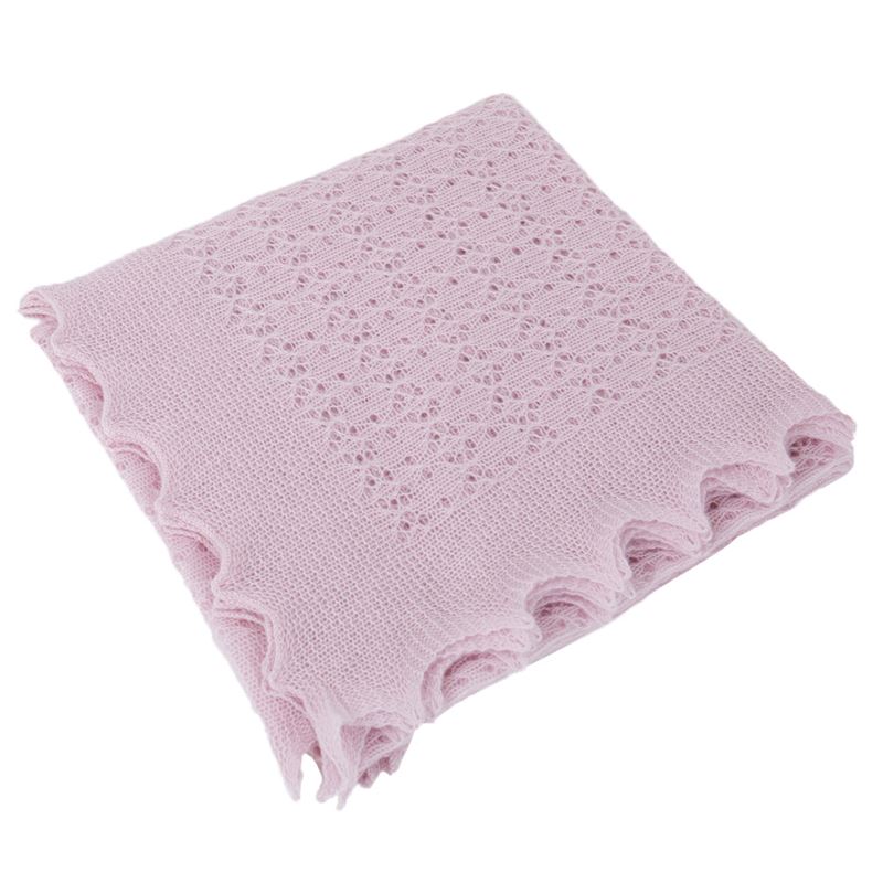 Pink cosy cashmere baby shawl