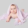 baby wrapped in pink cosy cashmere shawl 