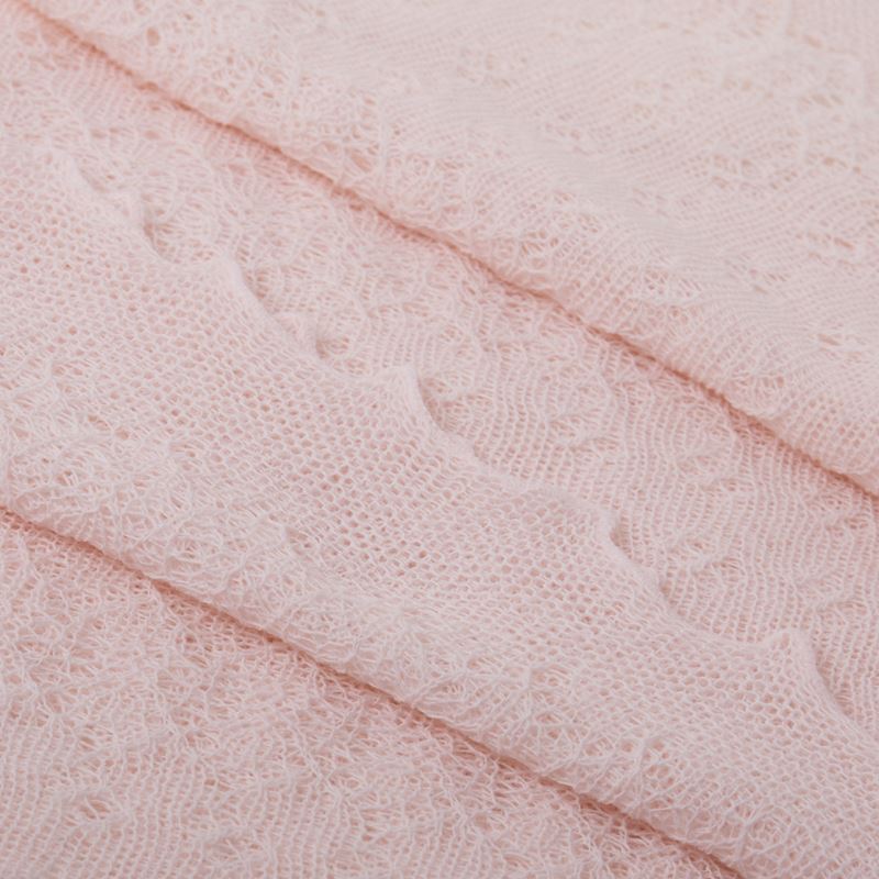 Pink Close up Soft Lacy Baby Shawl 