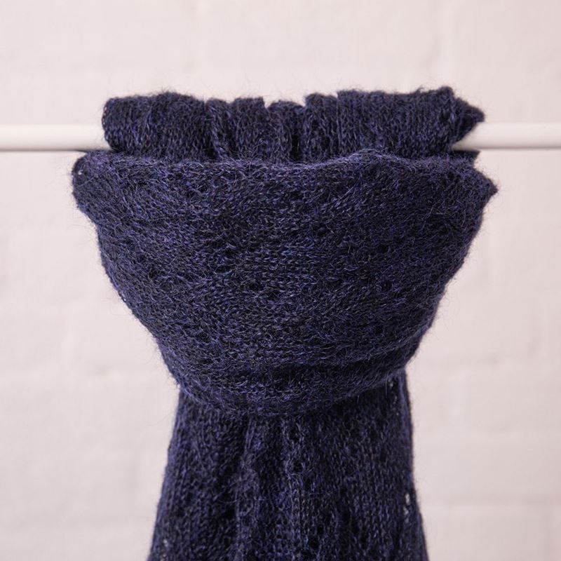 The Belton - Mohair Lace Scarf - Navy