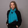 Cotton Lace Knit Scarf - Sea Green