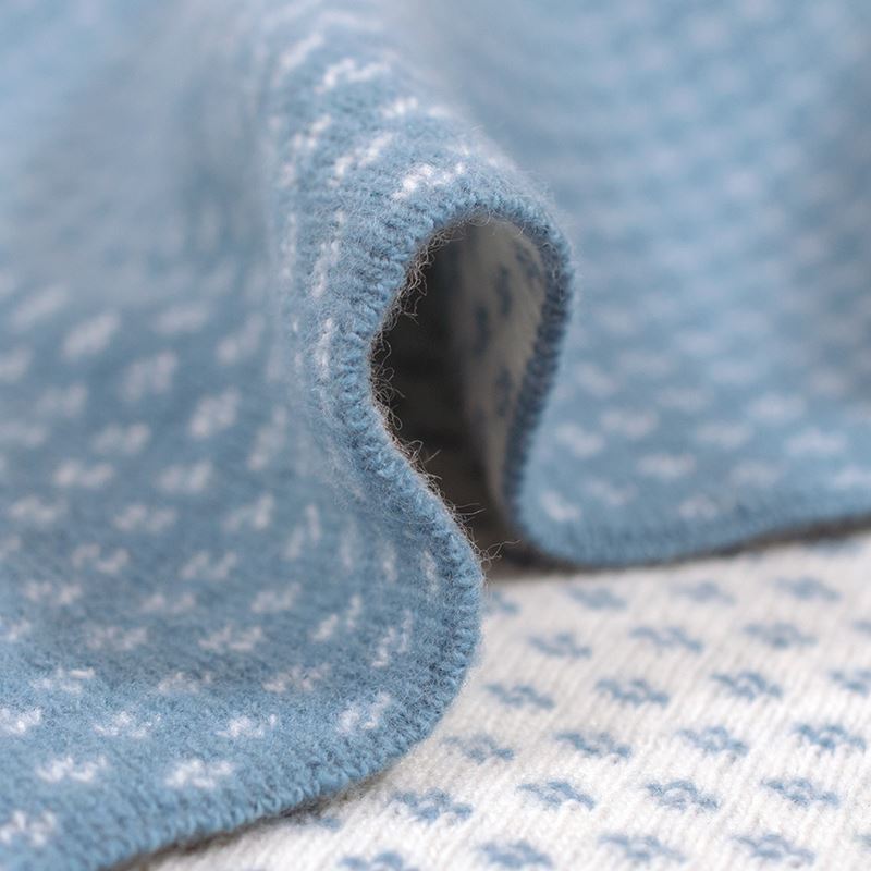 Supersoft Lambswool Baby Blanket - Dusky Blue