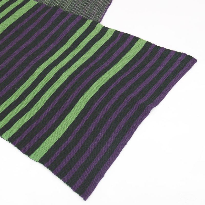 Cashmere & Wool Classic Striped Scarf - Green