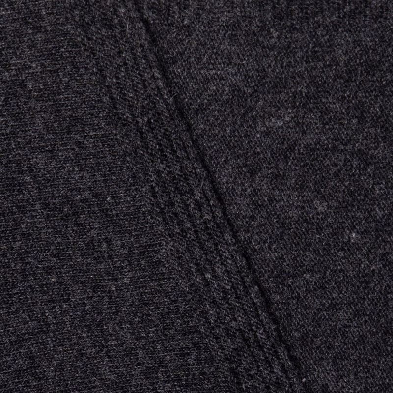 Ladies Lambswool Plain Knit Scarf - Charcoal