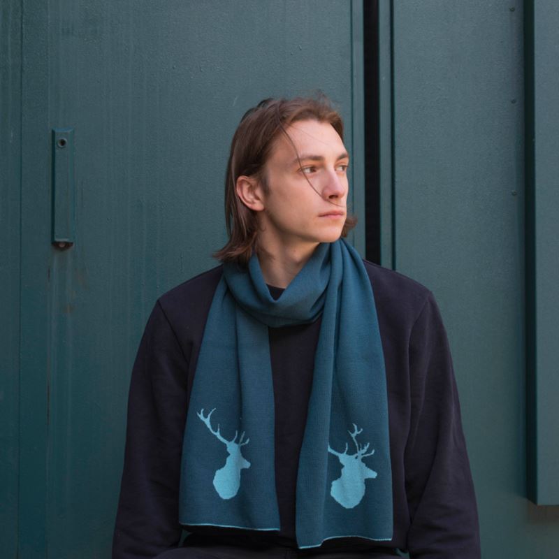 Teal Stag Scarf | G H Hurt & Son