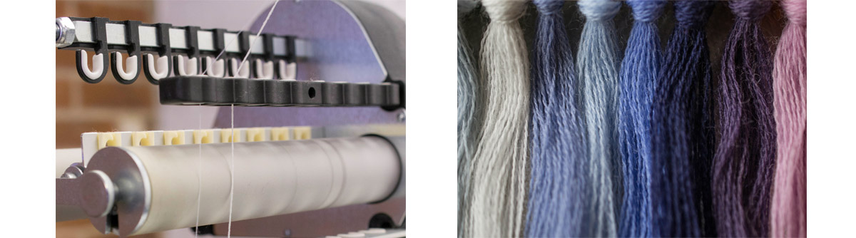 Lace Knitting Machine Close-up