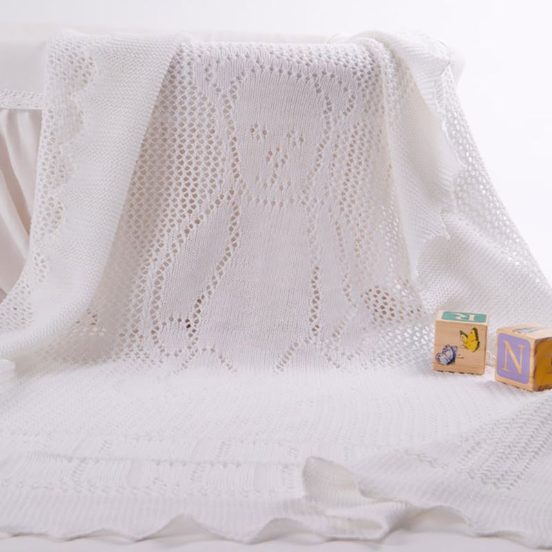 teddy alphabet white baby shawl pattern 
